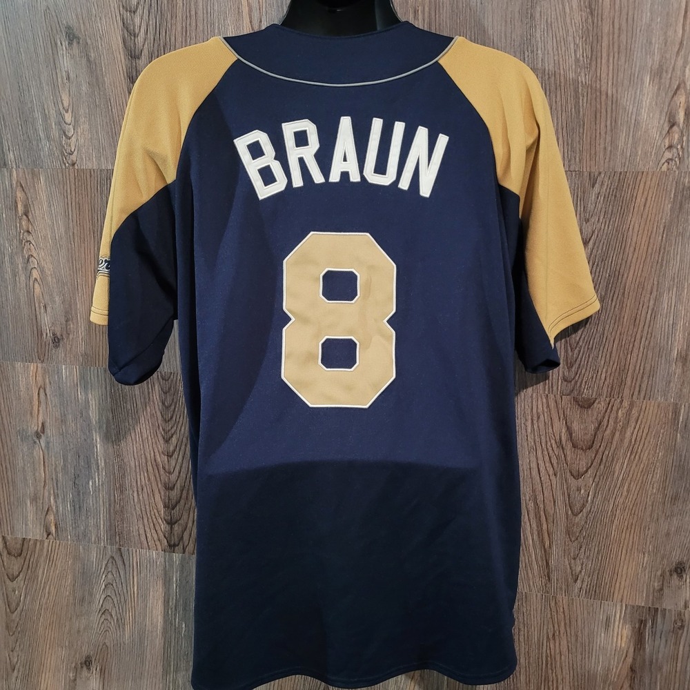 Milwaukee Brewers MLB Baseball #8 Ryan Braun Jersey Mens XL Genuine Merchandise